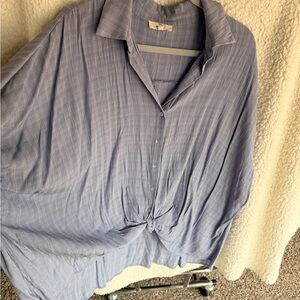 WomansBlue Button-Up Shirt